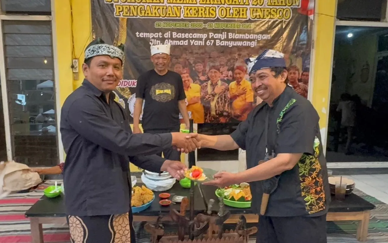 Banyuwangi Syukuran Pengakuan Keris UNESCO di Basecamp Panji Blambangan