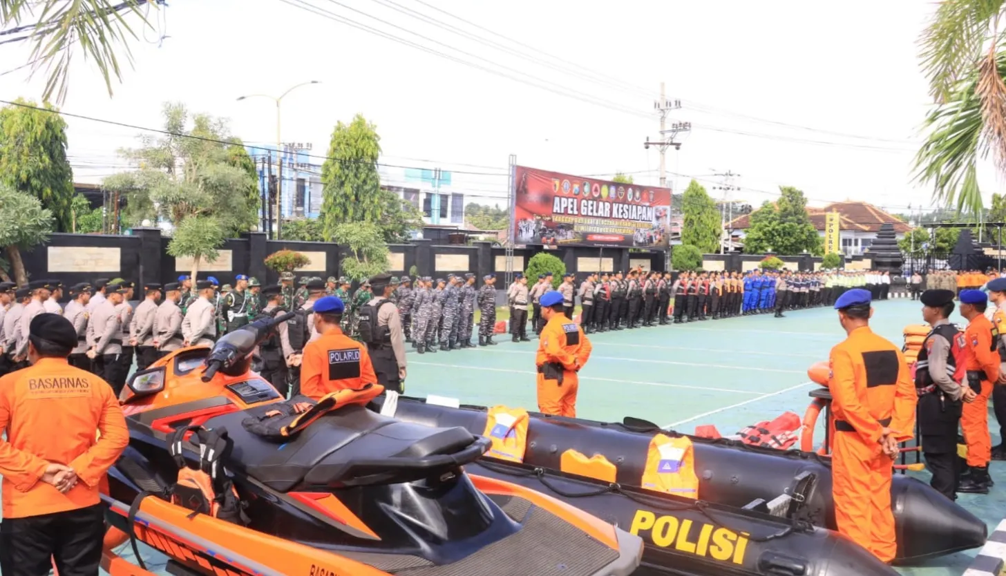 Sinergi Tangguh Hadapi Musim Hujan, Polresta Banyuwangi Gelar Apel Kesiapsiagaan Bencana Hidrometeorologi