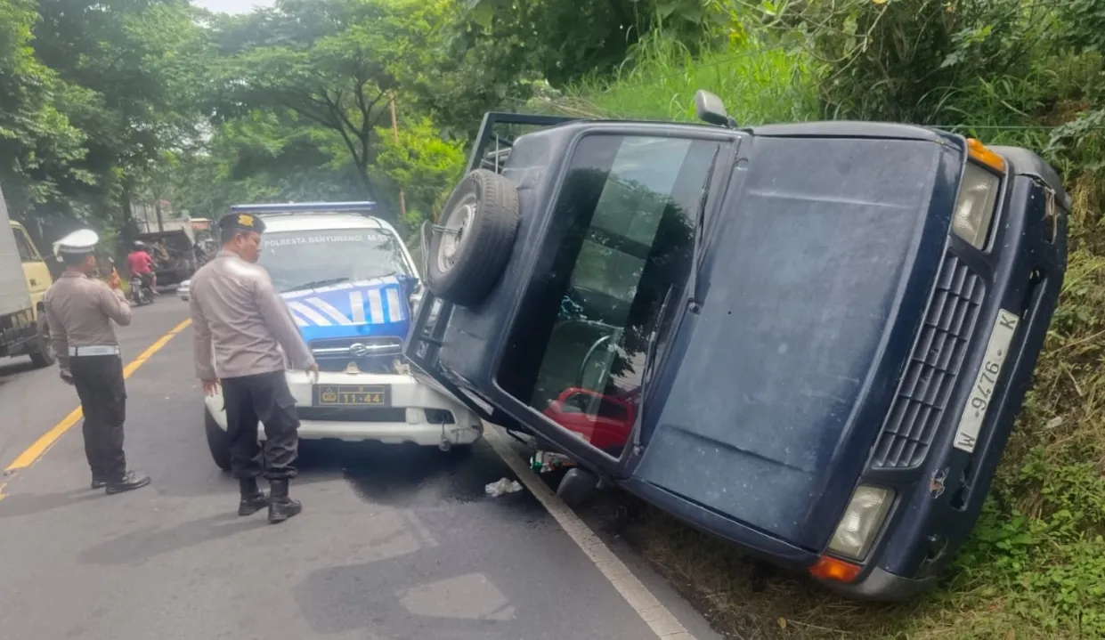Mobil Patroli Satlantas Polresta Banyuwangi Tabrak Pikap di Jalur Nasional, Polisi Pastikan Nihil Korban