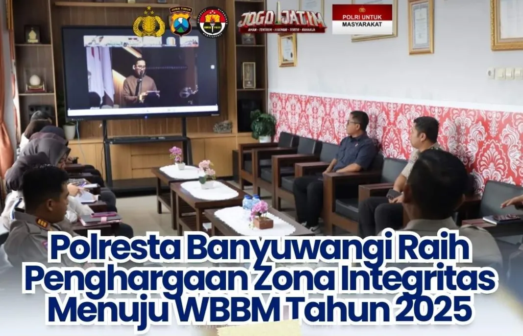 Komitmen Reformasi Birokrasi Terbukti, Polresta Banyuwangi Sabet Predikat ZI Menuju WBBM 2025