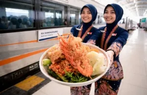 KAI Services Gandeng UMKM Lokal, Menu Nasi Tempong dan Ayam Lodoh Banyuwangi Kini Tersedia di Kereta Api