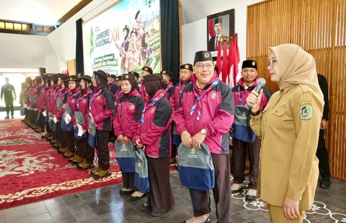 Banyuwangi Lepas 32 Kontingen Pramuka ke Jambore Nasional ke 12 di Cibubur
