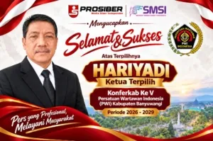 Sah! Hariyadi Terpilih Jadi Ketua PWI Banyuwangi Periode 2026-2029